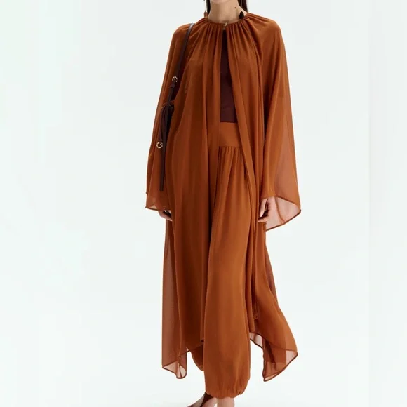 H&M limited edition gathered chiffon kaftan - Picture 1 of 3